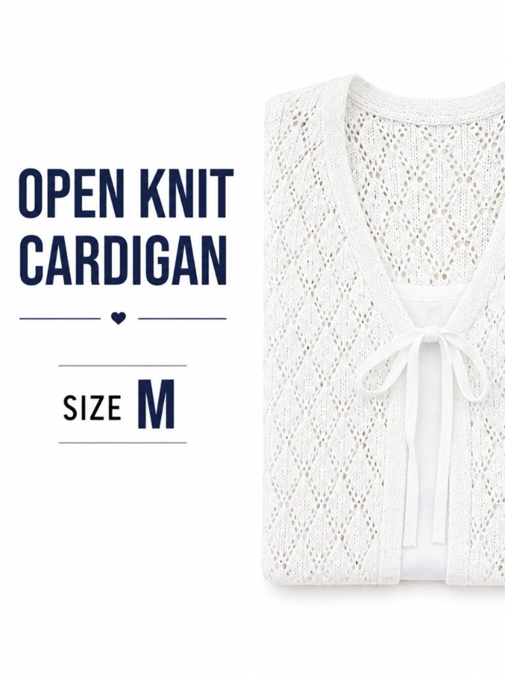 New With Tags | Yekaty Crochet Tie Front Cardigan | Size Medium